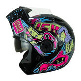 Casco Ich 3110 Kids Change Negro Fucsia